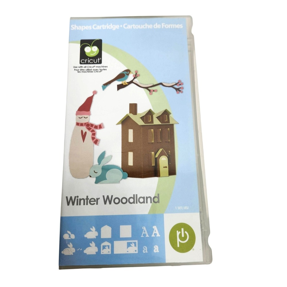 CRICUT Winter‎ Woodland Shapes Cartridge Font 3D Village Scrapbooking Card Set